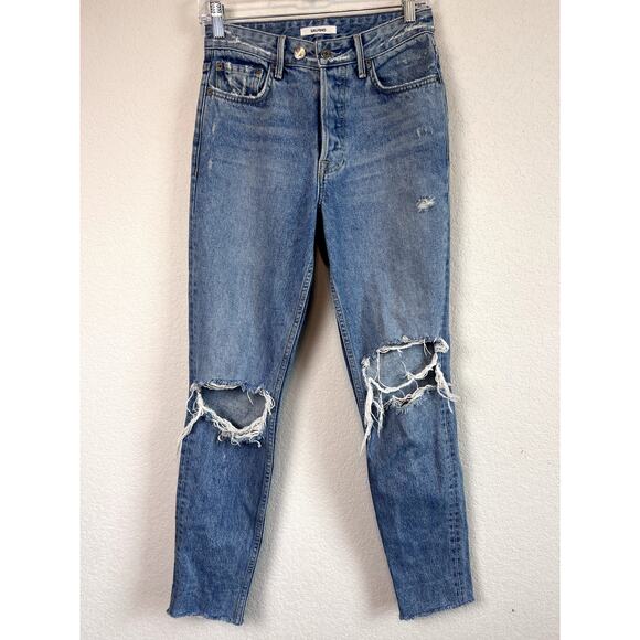 GRLFRND Denim - Chic GRLFRND Karolina High Waisted Distressed Skinny Jeans